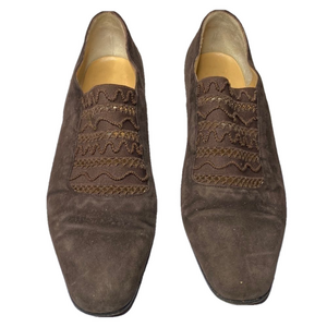 𝅺🌷M.R.S. by Marco Rozzi🌷Brown Suede Lace Vintage Shoes Size 38
